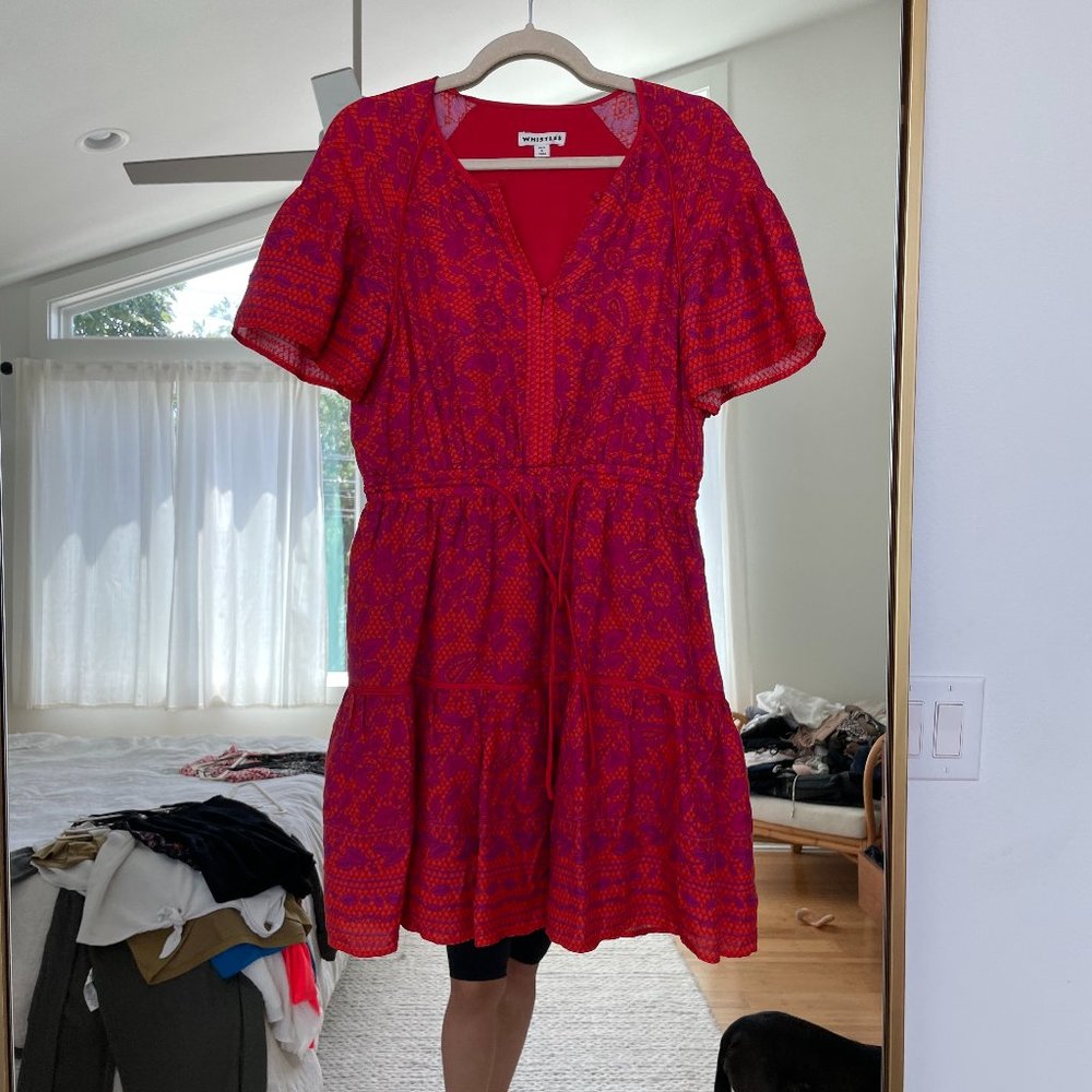 Whistles Mini Dress Tie Waist